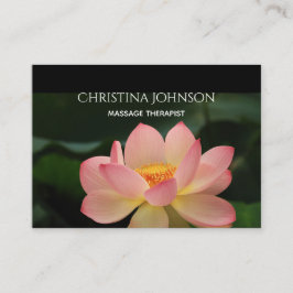 Tarjeta De Visita Cita de Lotus del zen del Beautician del terapeuta
