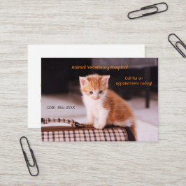 Tarjeta De Visita Cita de naranja Kitten Pet
