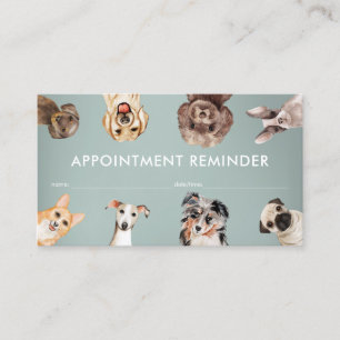 Tarjeta De Visita Cita de niñera para perros pequeños