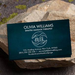Tarjeta De Visita Cita de Shiatsu Yin Yang con las Manos