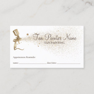 Tarjeta De Visita Cita de Spray Bronceador Dorado Brillante