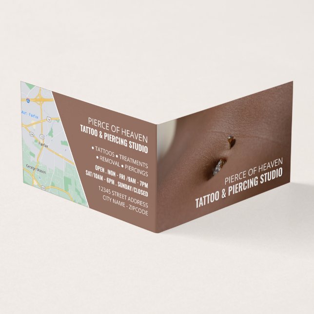 Tarjeta De Visita Cita de Tattoo & Body Piercing Studio (Exterior)