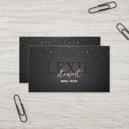 Tarjeta De Visita Cita de Técnica de Uñas Minimalista y Elegante