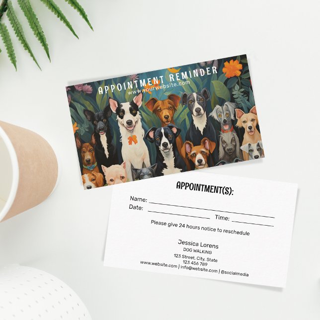 Tarjeta De Visita Cita de Veterinaria para el Cuidado de la Mascota  (Subido por el creador)
