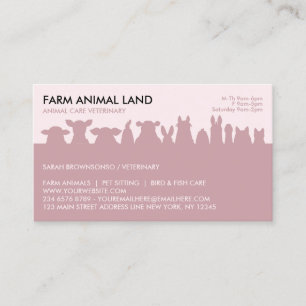 Tarjeta De Visita Cita de visita a la granja