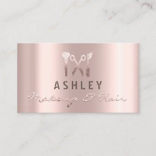 Tarjeta De Visita Cita del artista de maquillaje del salón del
