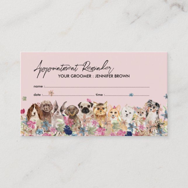 Tarjeta De Visita Cita del Diseñador de accesorios para Mascotas de  (Anverso)
