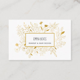 Tarjeta De Visita Cita del Dorado Botánico Beauty Salon Hair Dresser