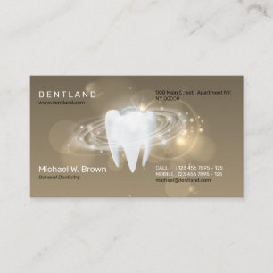 Tarjeta De Visita Cita Dental de Odontología Brown Shadow