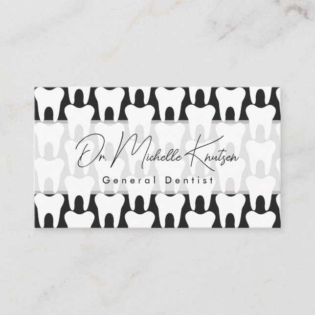 Tarjeta De Visita Cita Dental Profesional (Anverso)