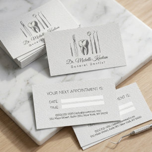 Tarjeta De Visita Cita dental profesional con dentista