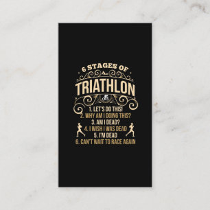 Tarjeta De Visita Cita divertida de Triatlón Crazy Triatlete Deporti