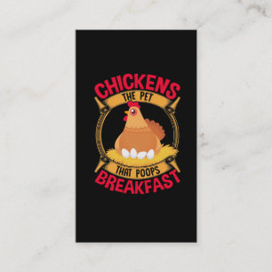 Tarjeta De Visita Cita divertida desayuno Cita Pollo Granja