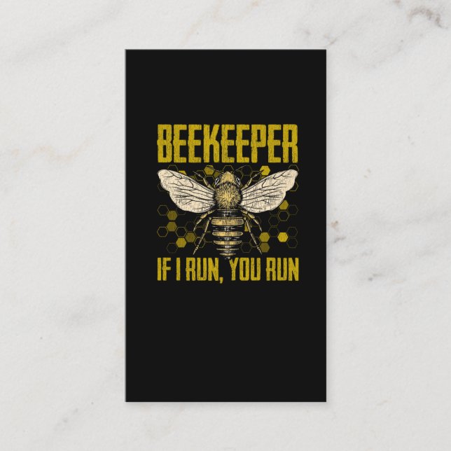 Tarjeta De Visita Cita divertida para Beekeeper para Bee Lover (Anverso)