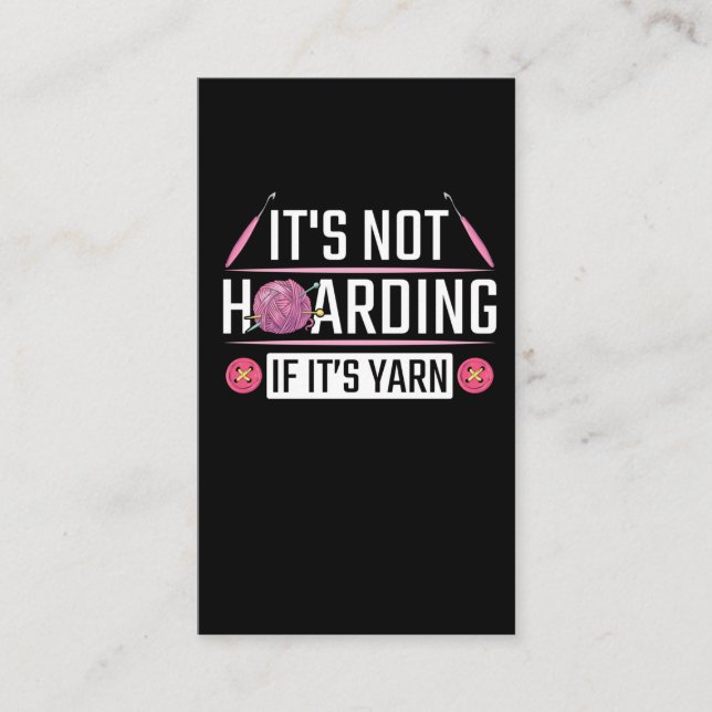 Tarjeta De Visita Cita divertida que cita el punto crochet de hilera (Anverso)