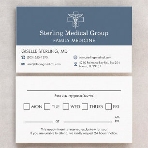 Tarjeta De Visita Cita en el consultorio del médico 