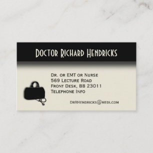 Tarjeta De Visita Cita en la consulta del médico en el reverso