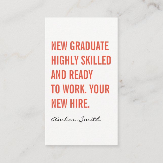 Tarjeta De Visita Cita en negrita (Anverso)