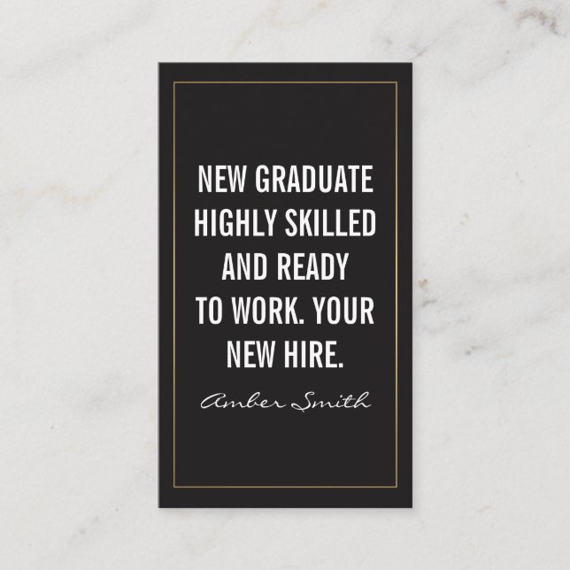 Tarjeta De Visita Cita en negrita (Anverso)