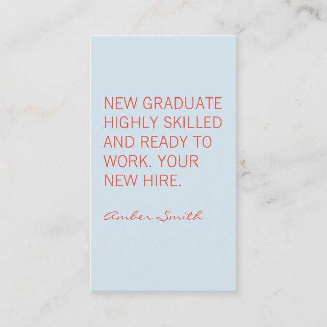 Tarjeta De Visita Cita en negrita (Anverso)