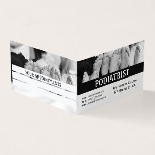Tarjeta De Visita Cita Médica Simple de Pies de Podólogo