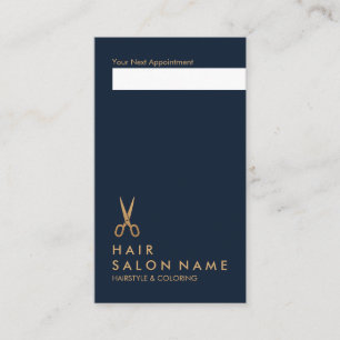 Tarjeta De Visita Cita mínima de la vertical del estilista de las