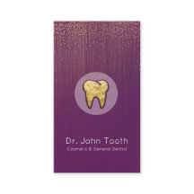 Cita moderna de dentista dental Purple Gold