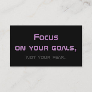 Tarjeta De Visita Cita motivadora mínima para entrenadores de vida