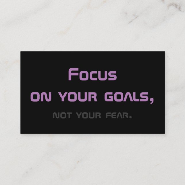 Tarjeta De Visita Cita motivadora mínima para entrenadores de vida (Anverso)