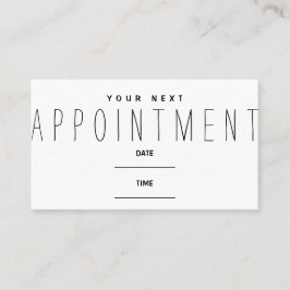 Tarjeta De Visita Cita musical Recuerde a tarjeta su próxima visita