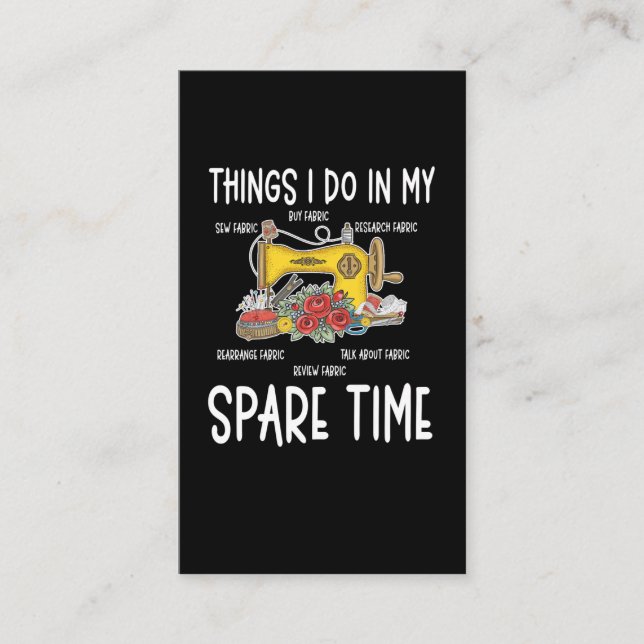 Tarjeta De Visita Cita para coser humor divertida (Anverso)