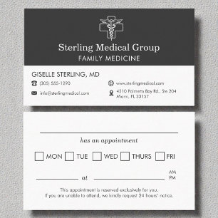 Tarjeta De Visita Cita profesional en la oficina del médico