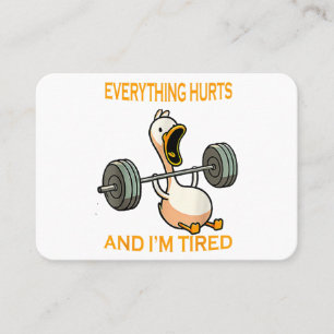 Tarjeta De Visita Cita todo duele y estoy cansado