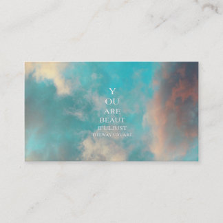 Tarjeta De Visita Cita verde azulada del amor del azul de cielo