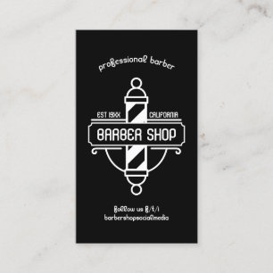 Tarjeta De Visita Citas de Barbería Clásica