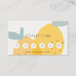 Tarjeta De Visita Cítricos de la fruta del limón amarillo blanco 6 f