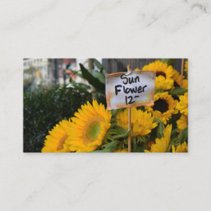 Tarjeta De Visita City Sunflowers NYC Flor Fotografía Naturaleza