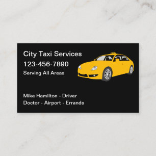 Tarjeta De Visita City Taxi Services Cab Driver