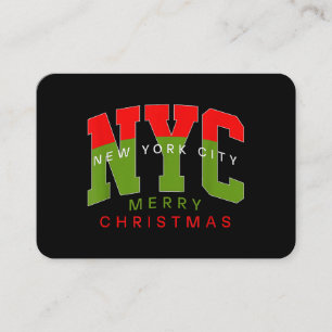 Tarjeta De Visita Ciudad de Nueva York Nueva York Feliz Navidad Rega