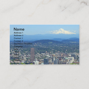 Tarjeta De Visita Ciudad de Portland, Oregon y Mountain View