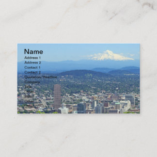 Tarjeta De Visita Ciudad de Portland, Oregon y Mountain View