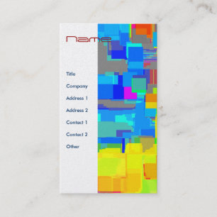 Tarjeta De Visita "Ciudad en arte geométrico del cielo"