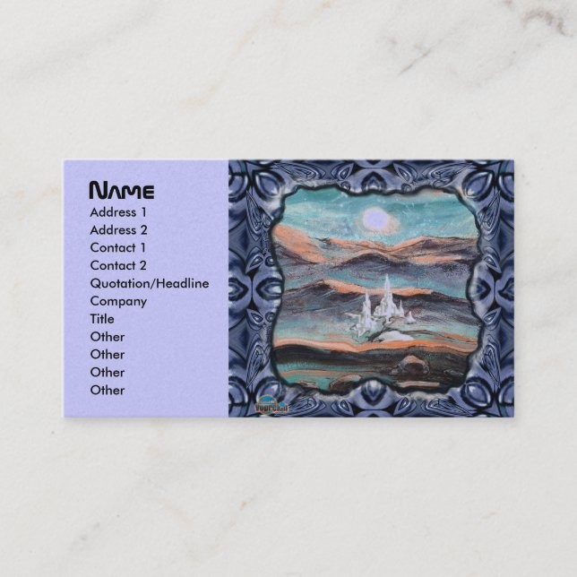 Tarjeta De Visita Ciudad Futura de la Luz (Anverso)