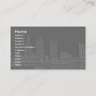 Tarjeta De Visita Ciudad grabado en relieve del puerto