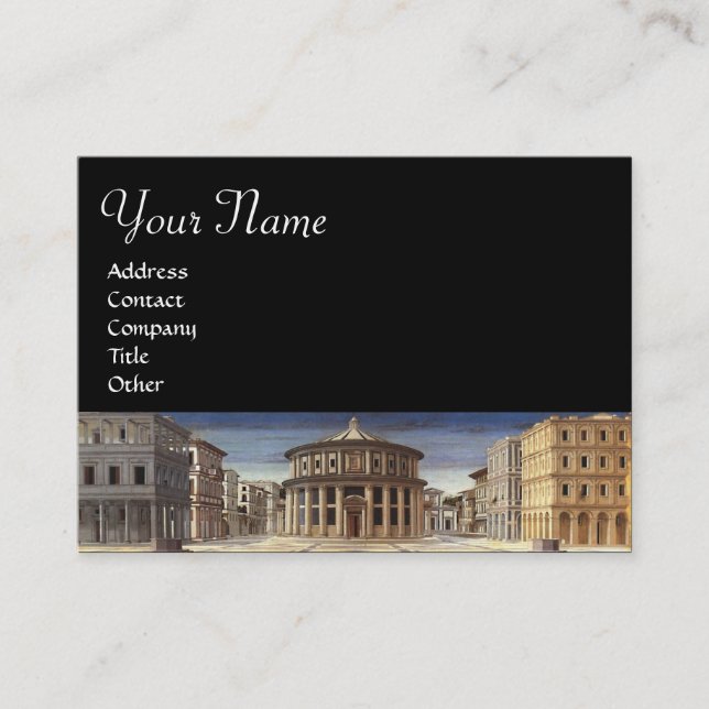 Tarjeta De Visita CIUDAD IDEAL, negro (Anverso)
