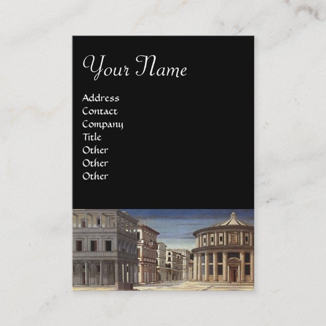 Tarjeta De Visita CIUDAD IDEAL, negro (Anverso)