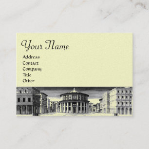 Tarjeta De Visita CIUDAD IDEAL, papel metálico platino brillante, pl