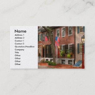 Tarjeta De Visita Ciudad - PA Filadelfia - Casa adosada americana