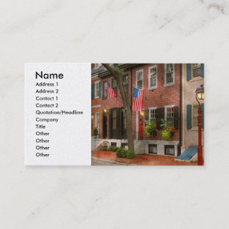 Tarjeta De Visita Ciudad - PA Filadelfia - Casa adosada americana