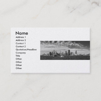 Tarjeta De Visita Ciudad - Panorama de Chicago y Navy Pier en blanco